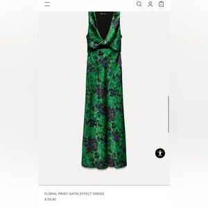 Zara FLORAL PRINT SATIN EFFECT DRESS